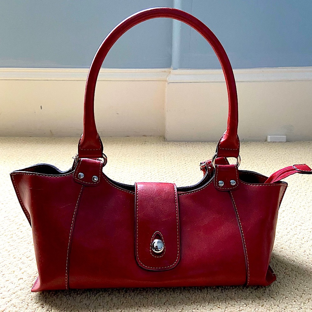 Trendy Red Shoulder Bag